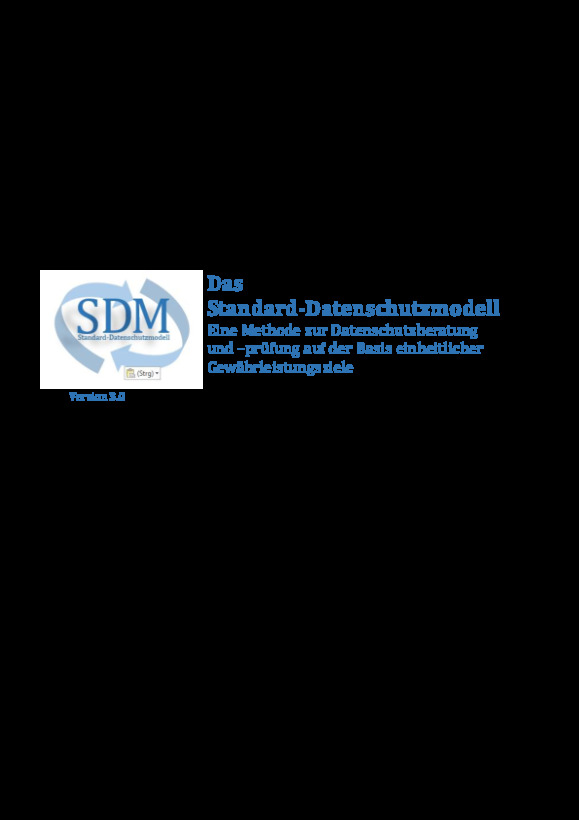 Bild vergrößern (Bild: Das Standard-Datenschutzmodell (SDM) Version 3.0 (24. November 2022))