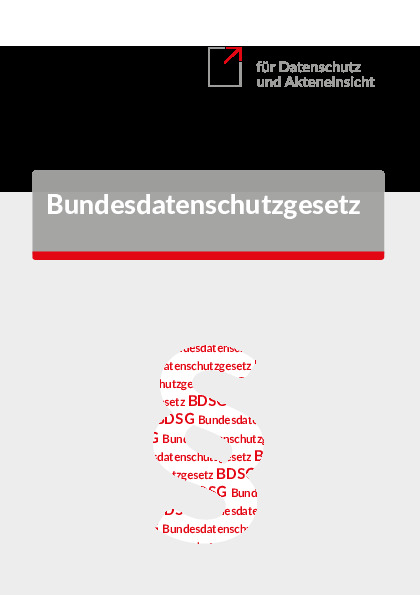 Bild vergrößern (Bild: Bundesdatenschutzgesetz, Stand: April 2020)