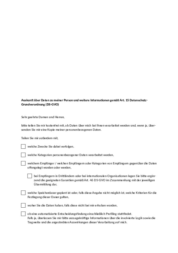 Bild vergrößern (Bild: Auskunft über meine Daten (barrierefrei))